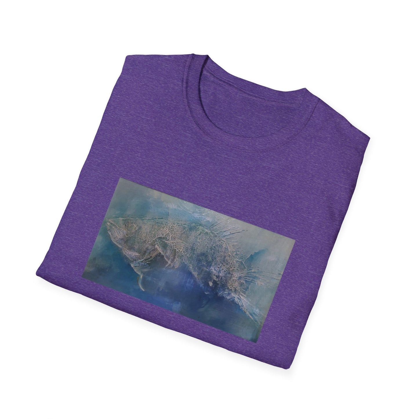 Ocean Impressionistic Fish Authentic Art Tee Shirt - "Nature's Wrath"