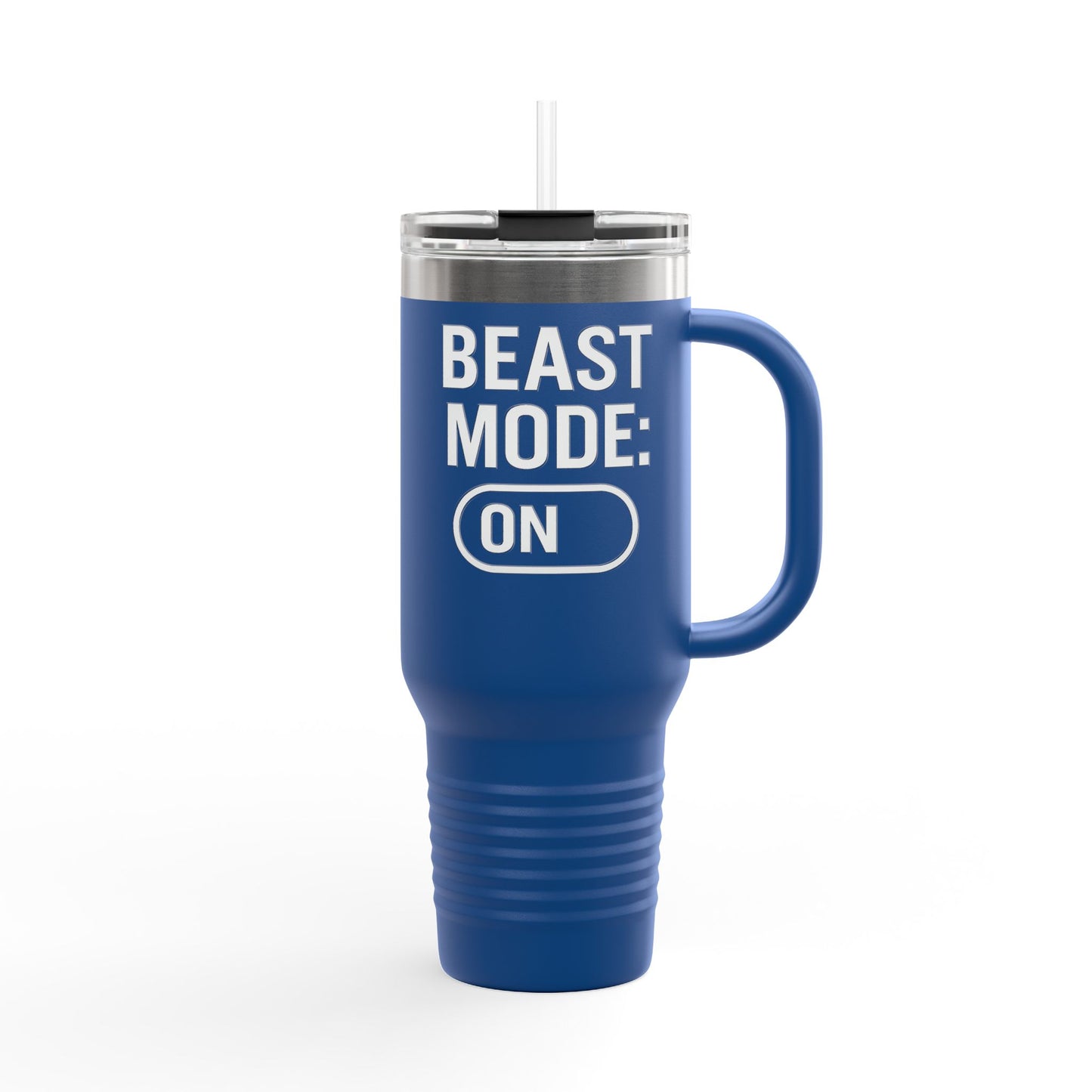 Grit Forge Athletics - Beast Mode Insulated Travel Mug | 40oz Motivational Cup for Gym Lovers, Coffee, Fitness, Sports, Adventure, Gifts