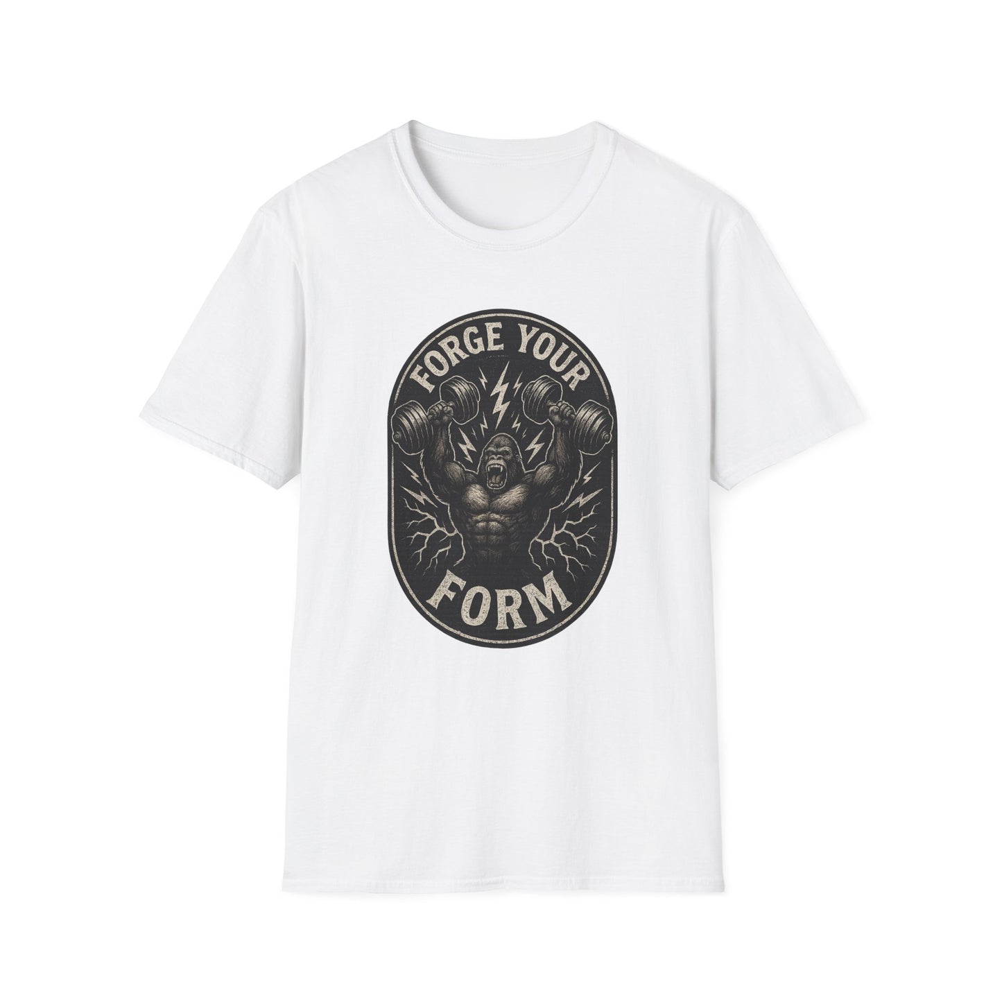 Grit Forge Athletics - "Forge Your Form" Weight Lifting Tee