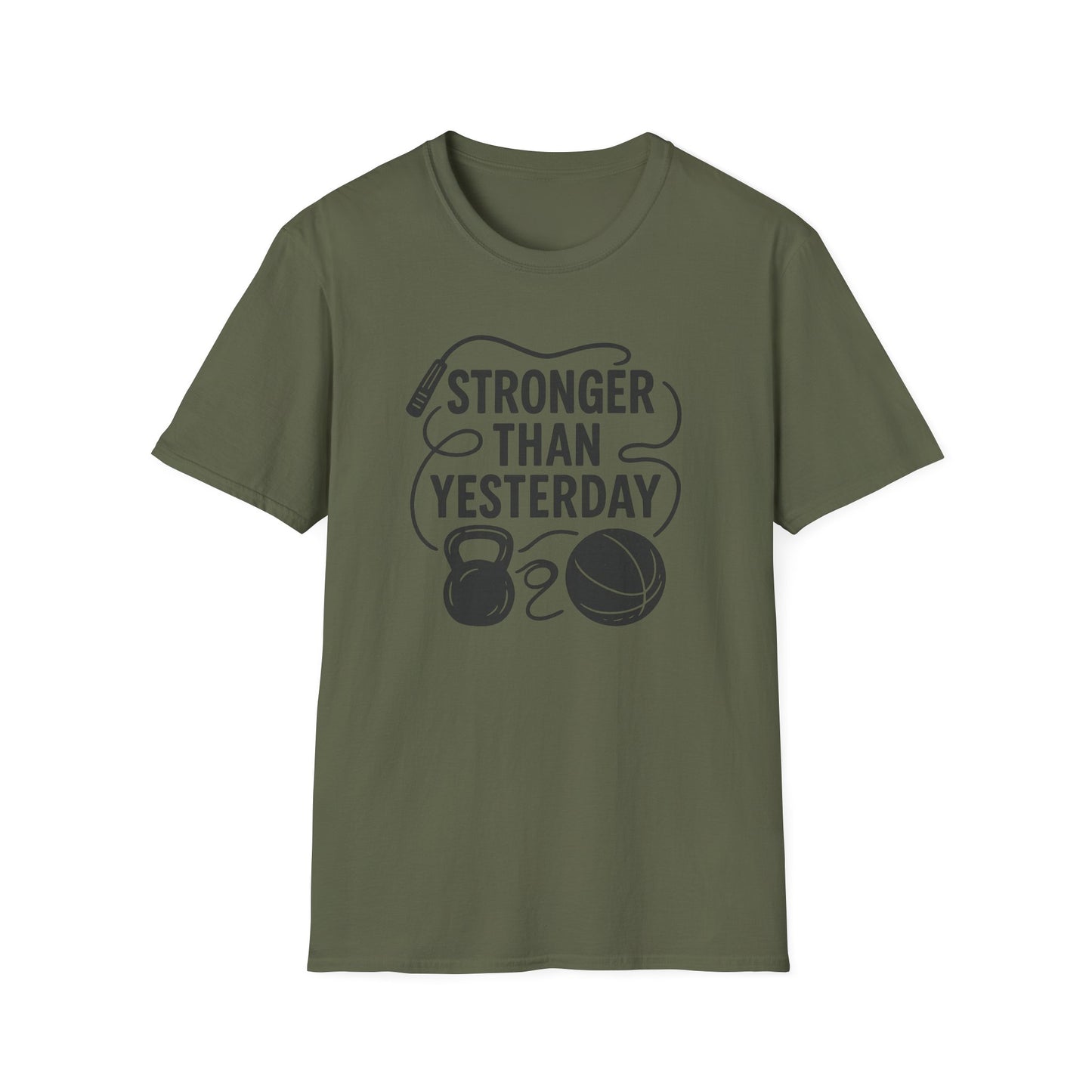Grit Forge Athletics - "Stronger Than Yesterday" Softstyle Tee-Shirt for Him or Her