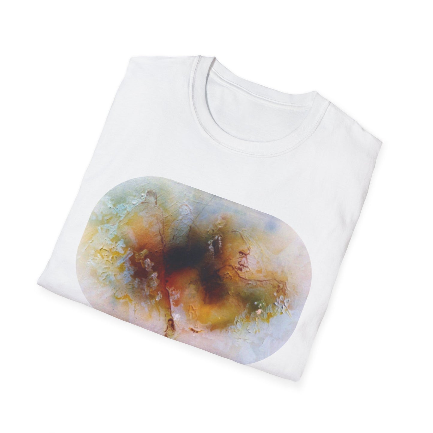 Vibrant Abstract 1960s Painting Print Tee - "Fall of Olympus"