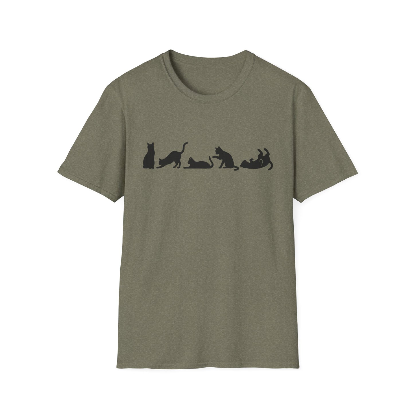 Halloween Cat Lover's Cat Silhouette Softstyle Tee-Shirt