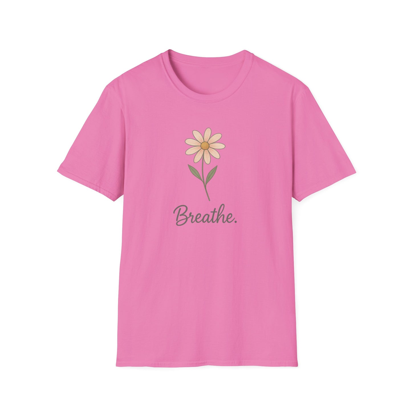 Breathe Floral Relaxed Fit Inspirational Tee-Shirt