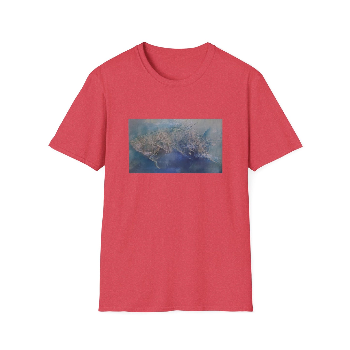 Ocean Impressionistic Fish Authentic Art Tee Shirt - "Nature's Wrath"