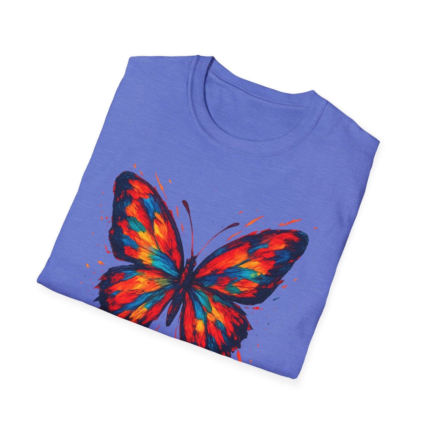 Colorful, Striking Butterfly Graphic Tee-Shirt