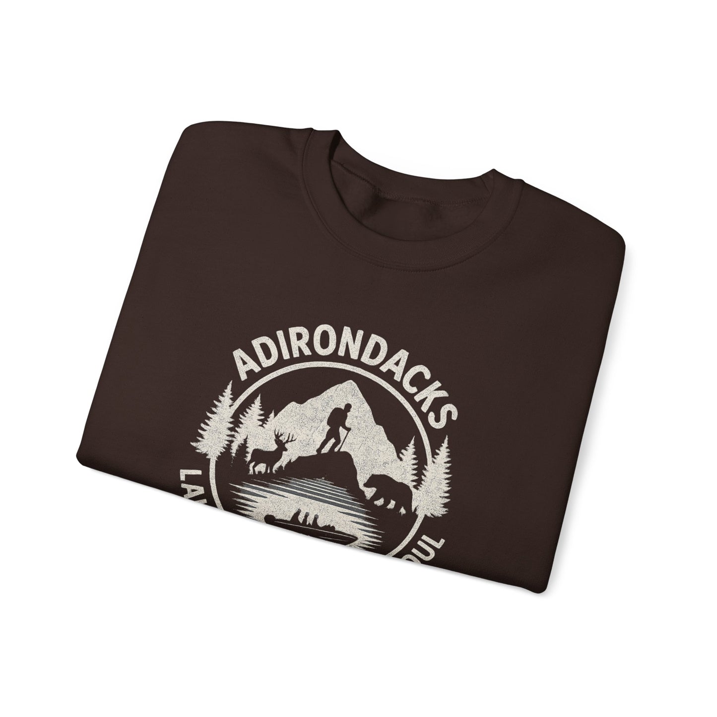 Cozy Adirondack Adventure Sweatshirt - "Lake Life, Mountain Soul"