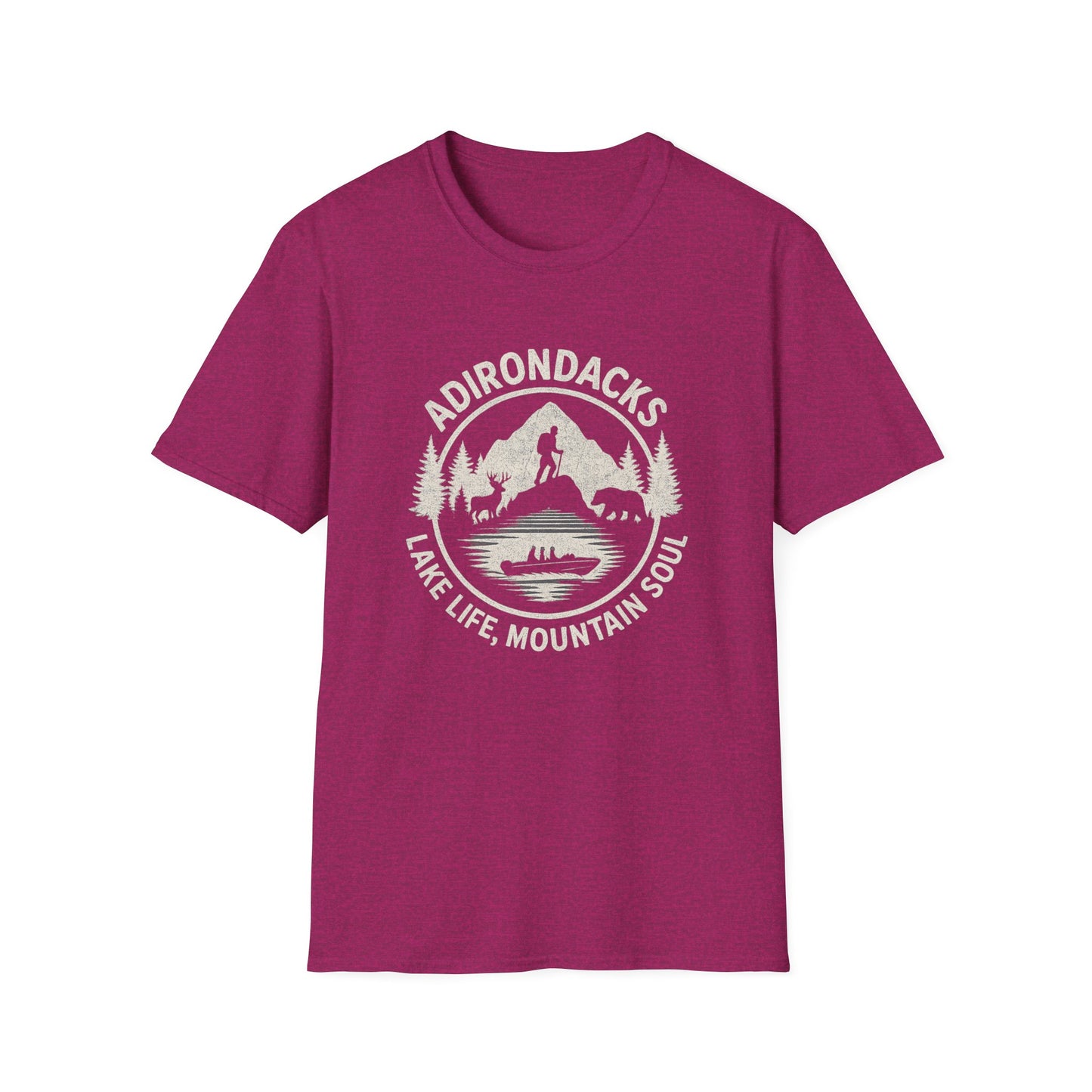 Adirondacks Lake Life Softstyle Tee-Shirt - "Lake Life, Mountain Soul"