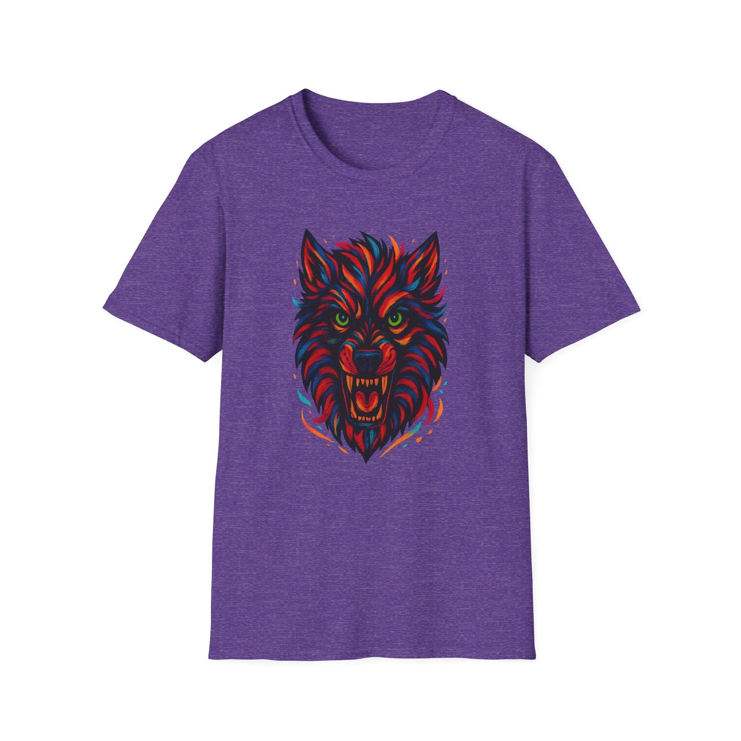 Colorful Werewolf Graphic Halloween Tee-Shirt
