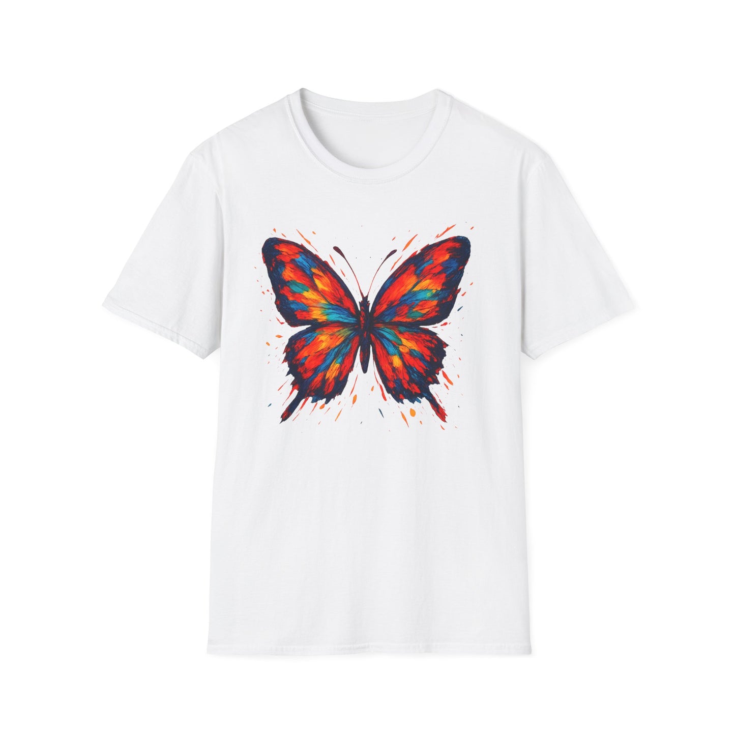 Colorful, Striking Butterfly Graphic Tee-Shirt