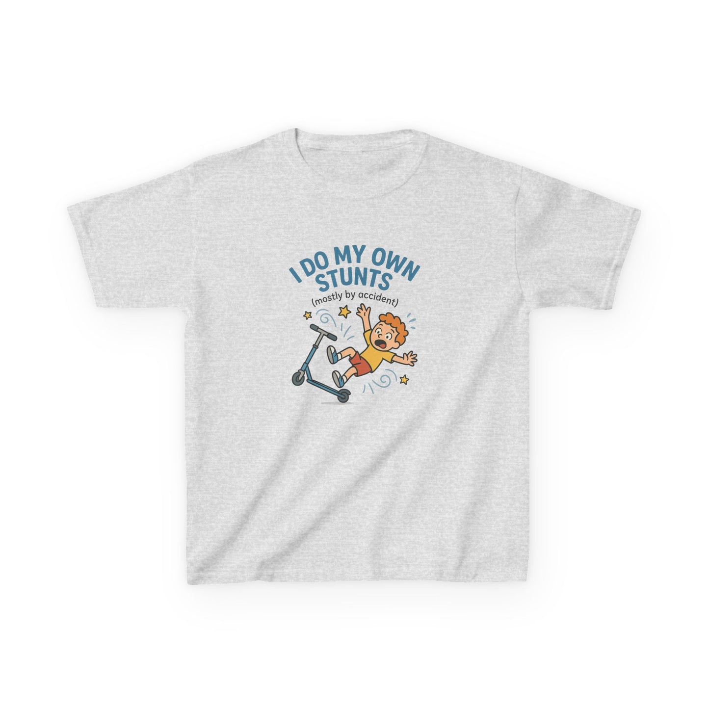 KIDS' "I Do My Own Stunts" Whimsical T-Shirt for Boys