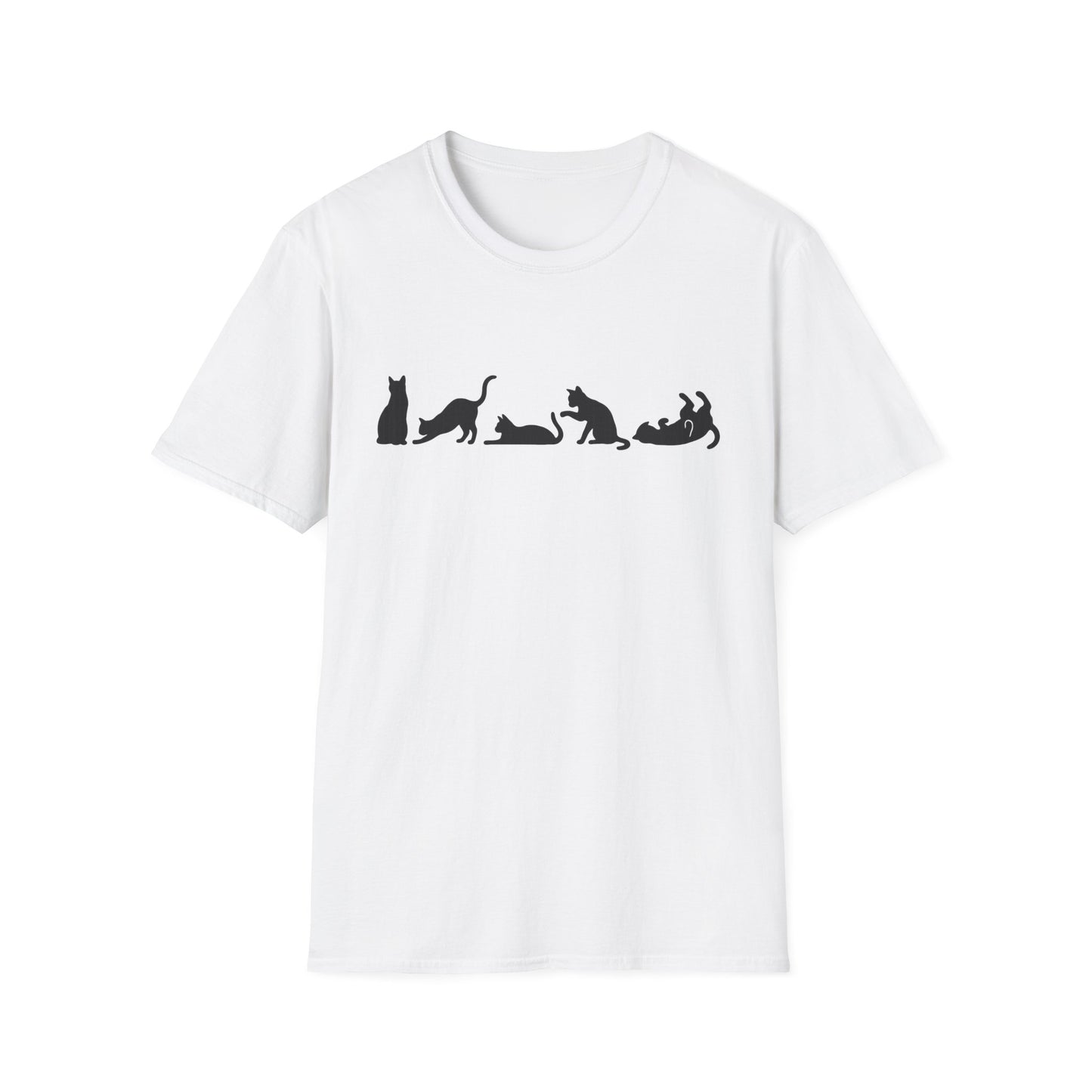 Halloween Cat Lover's Cat Silhouette Softstyle Tee-Shirt
