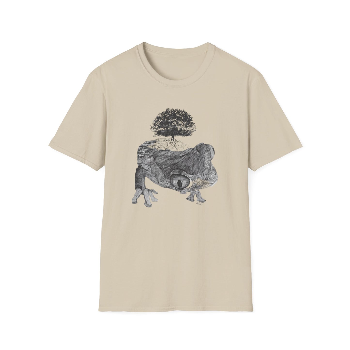Abundant Life 1960s Frog Creative Graphic Tee - "Gaia's Shepherd"