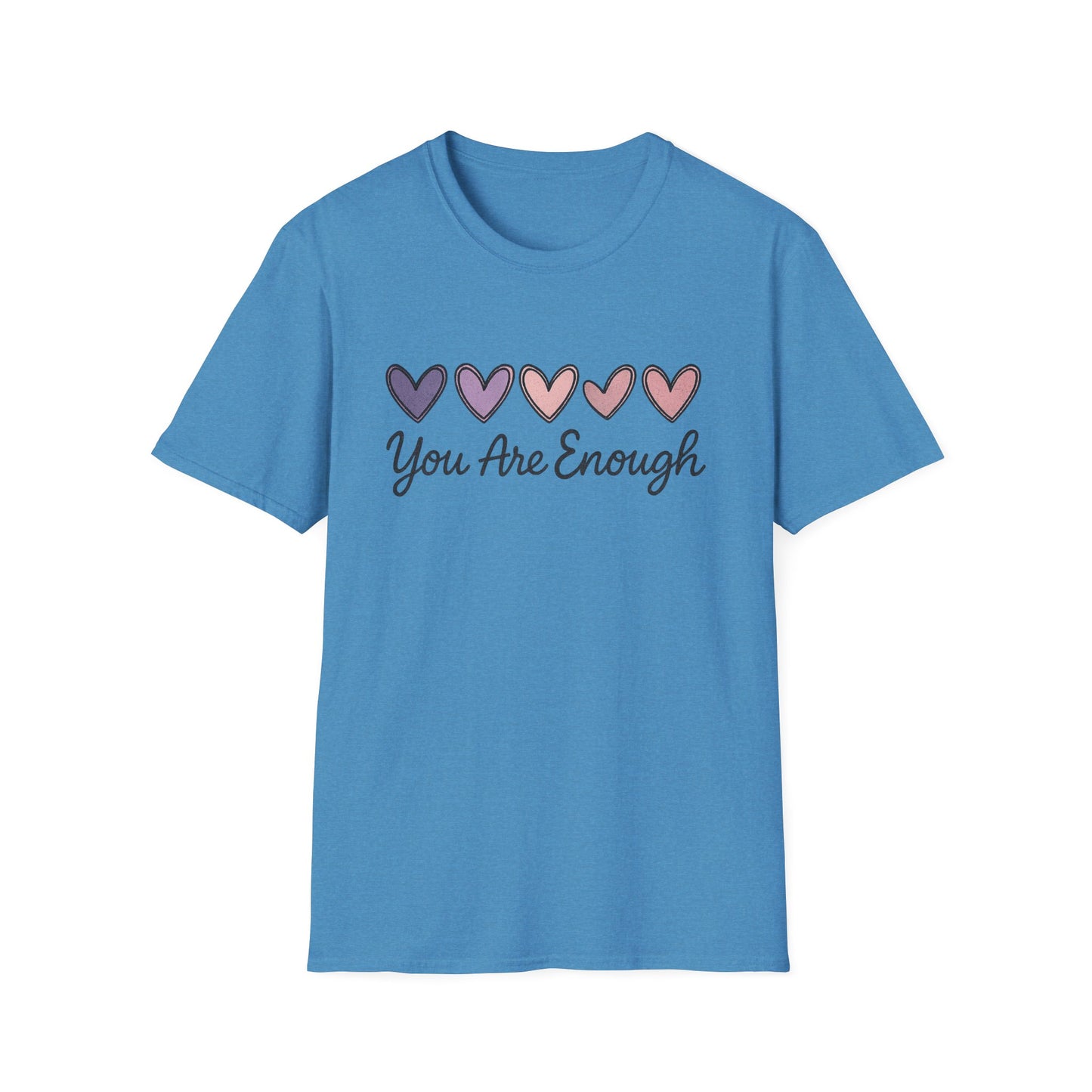 "You Are Enough" Hearts Graphic Women's Softstyle T-Shirt