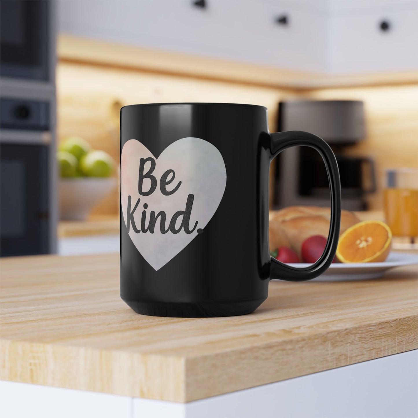 Black Mug with Positive Message | Be Kind Mug | Inspirational Coffee Cup | Gift for Friends | Motivational Tea Mug | 11oz or 15oz