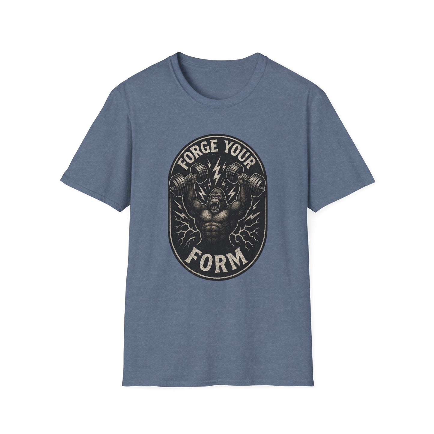 Grit Forge Athletics - "Forge Your Form" Weight Lifting Tee