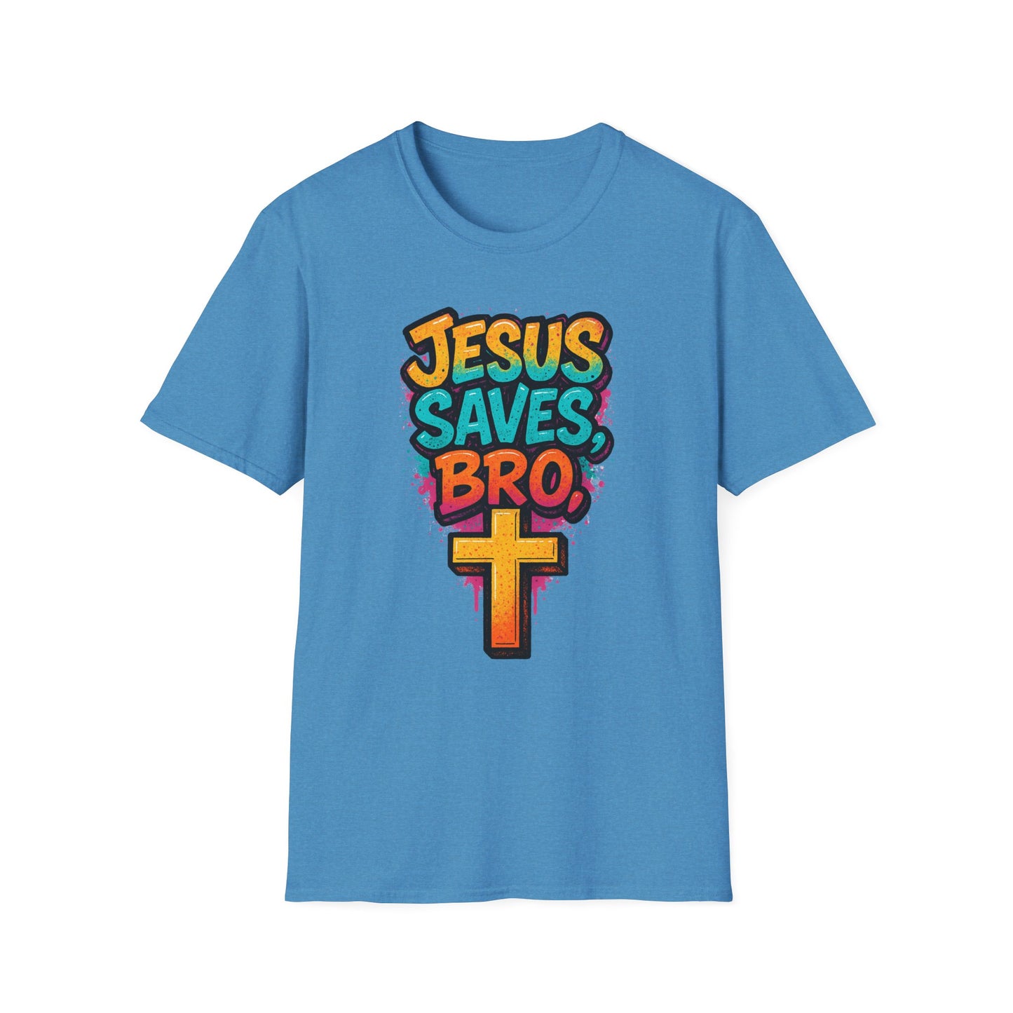 Jesus Saves, Bro Graphic Softstyle Tee-Shirt