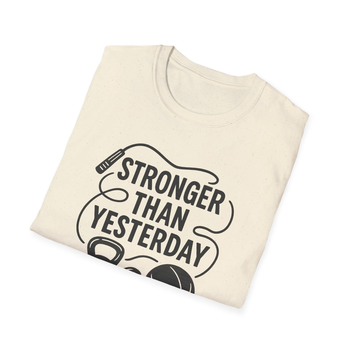 Grit Forge Athletics - "Stronger Than Yesterday" Softstyle Tee-Shirt for Him or Her