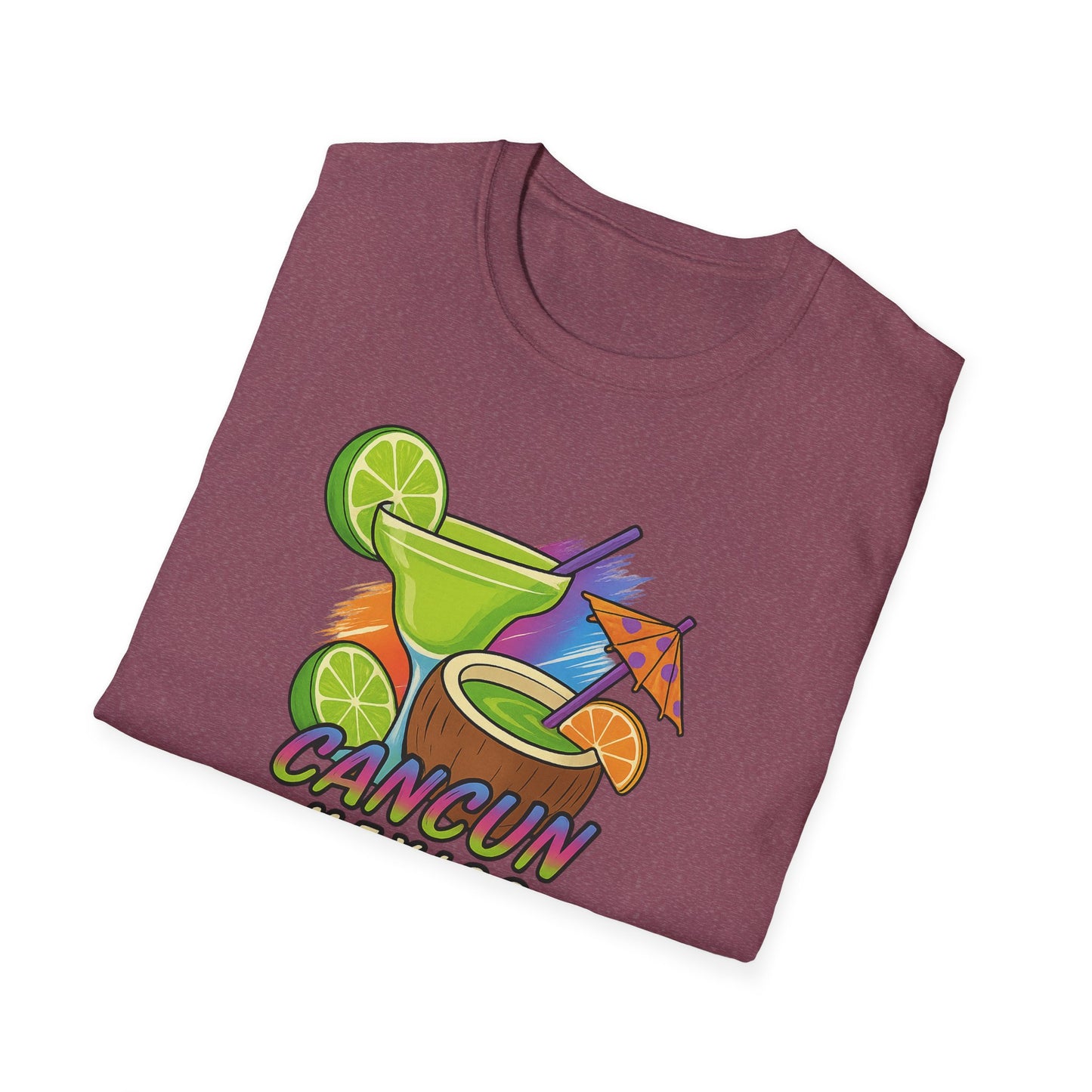 Cancun Beach Time, Cocktails, and Fun Tee-Shirt for Him or Her