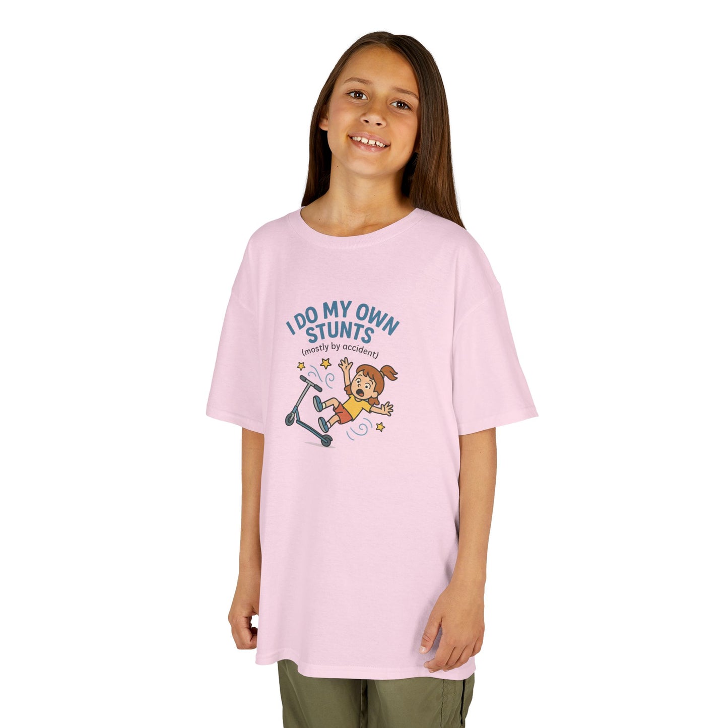 KIDS' "I Do My Own Stunts" Whimsical T-Shirt for Girls