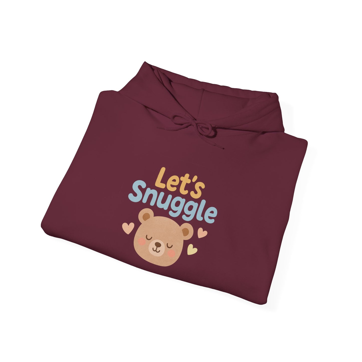 "Let's Snuggle" Hooded Bear Cozy Sweatshirt