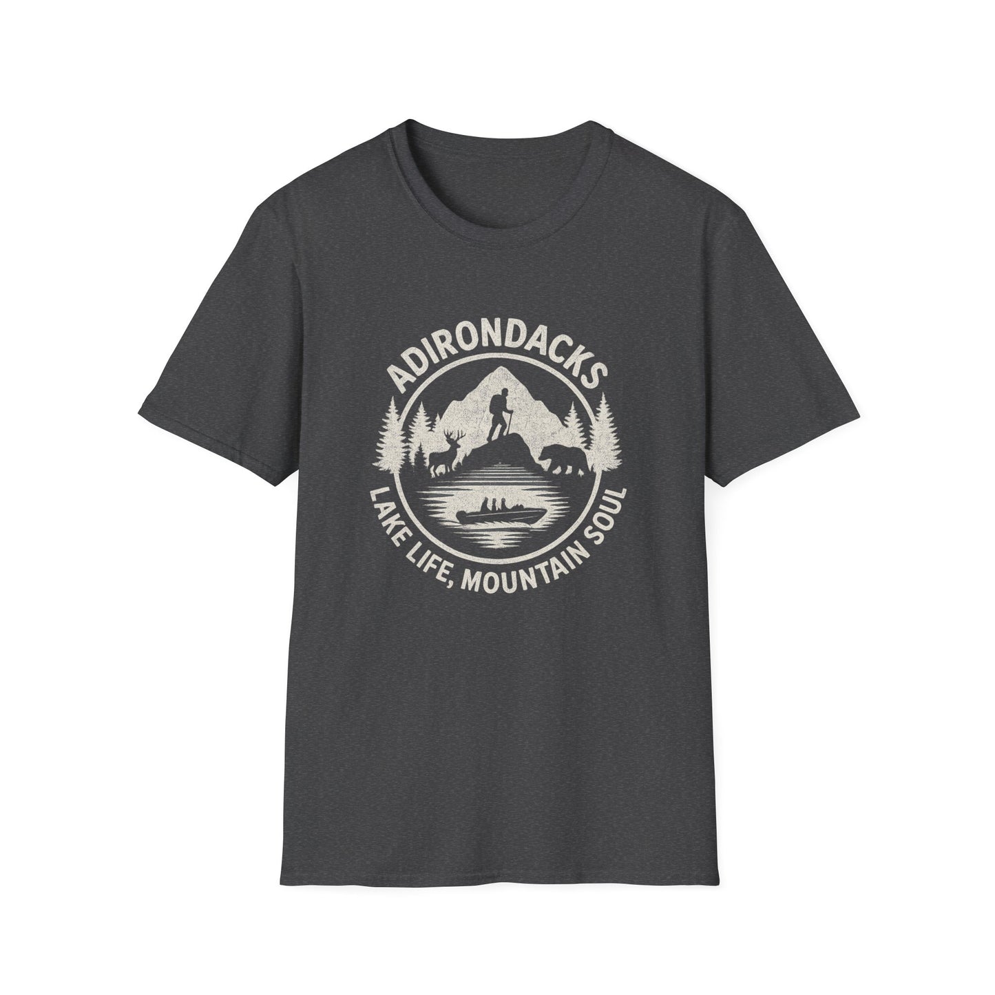 Adirondacks Lake Life Softstyle Tee-Shirt - "Lake Life, Mountain Soul"