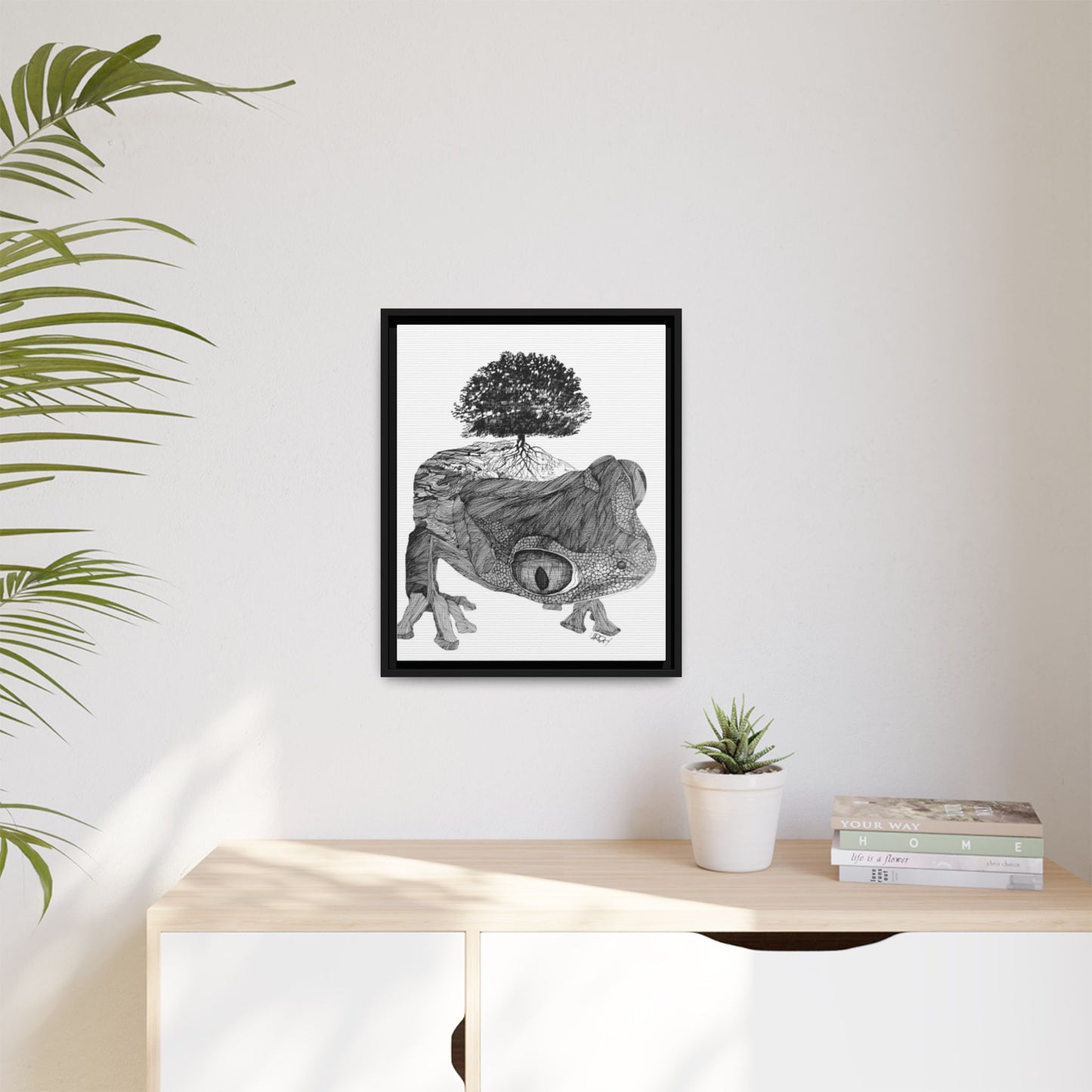 Original 1960s Pen & Ink Print - "Gaia's Shepherd"