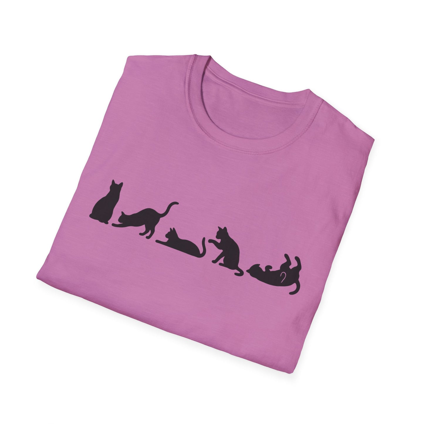 Halloween Cat Lover's Cat Silhouette Softstyle Tee-Shirt