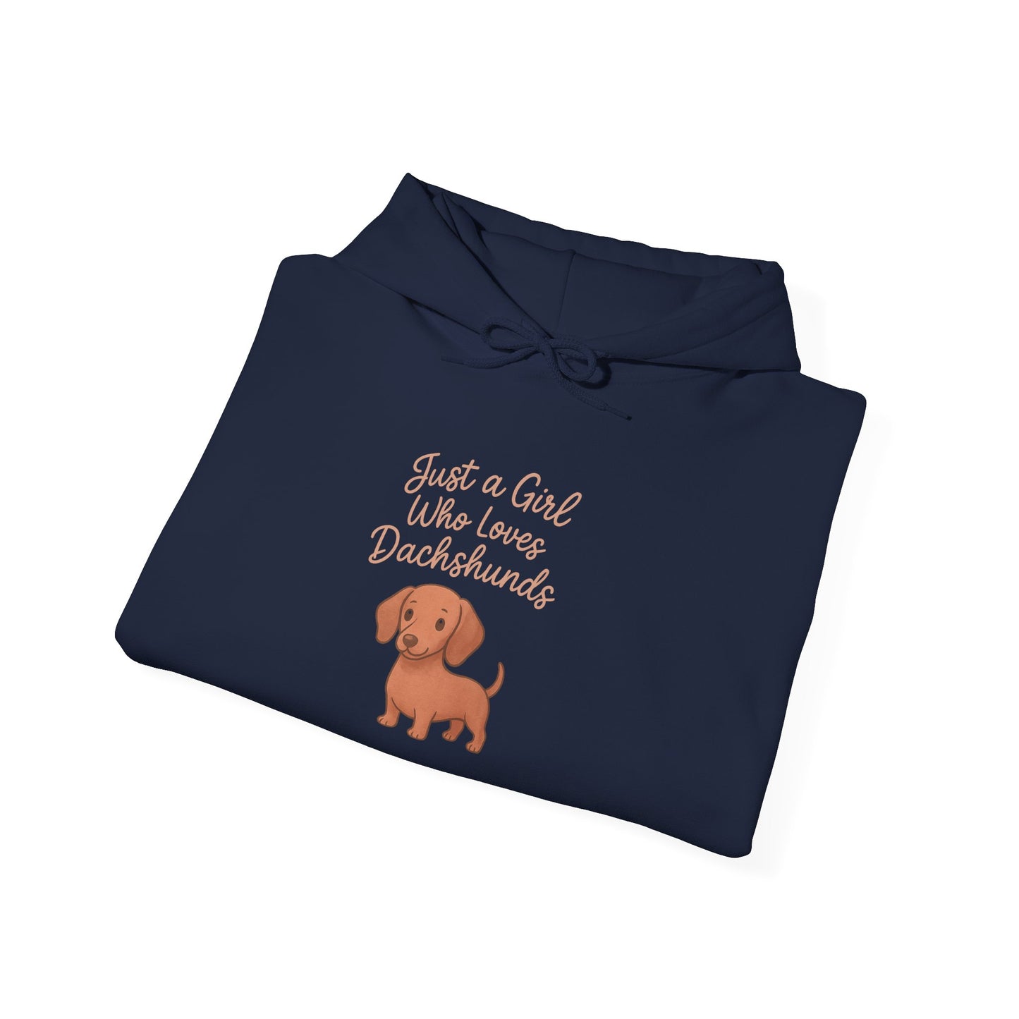 Dachshund Lover Cozy Hoodie - "Just a Girl Who Loves Dachshunds"