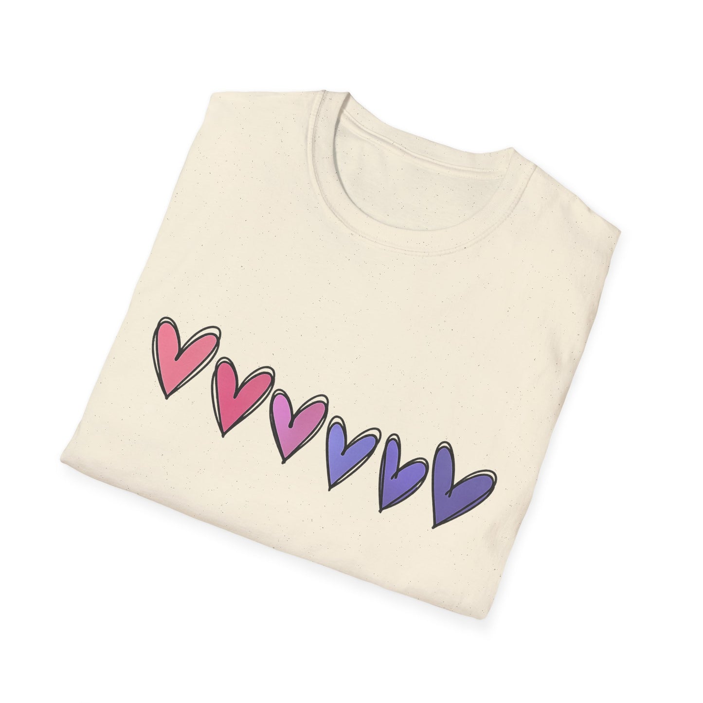 Cute Hearts Graphic Women's Softstyle Tee-Shirt