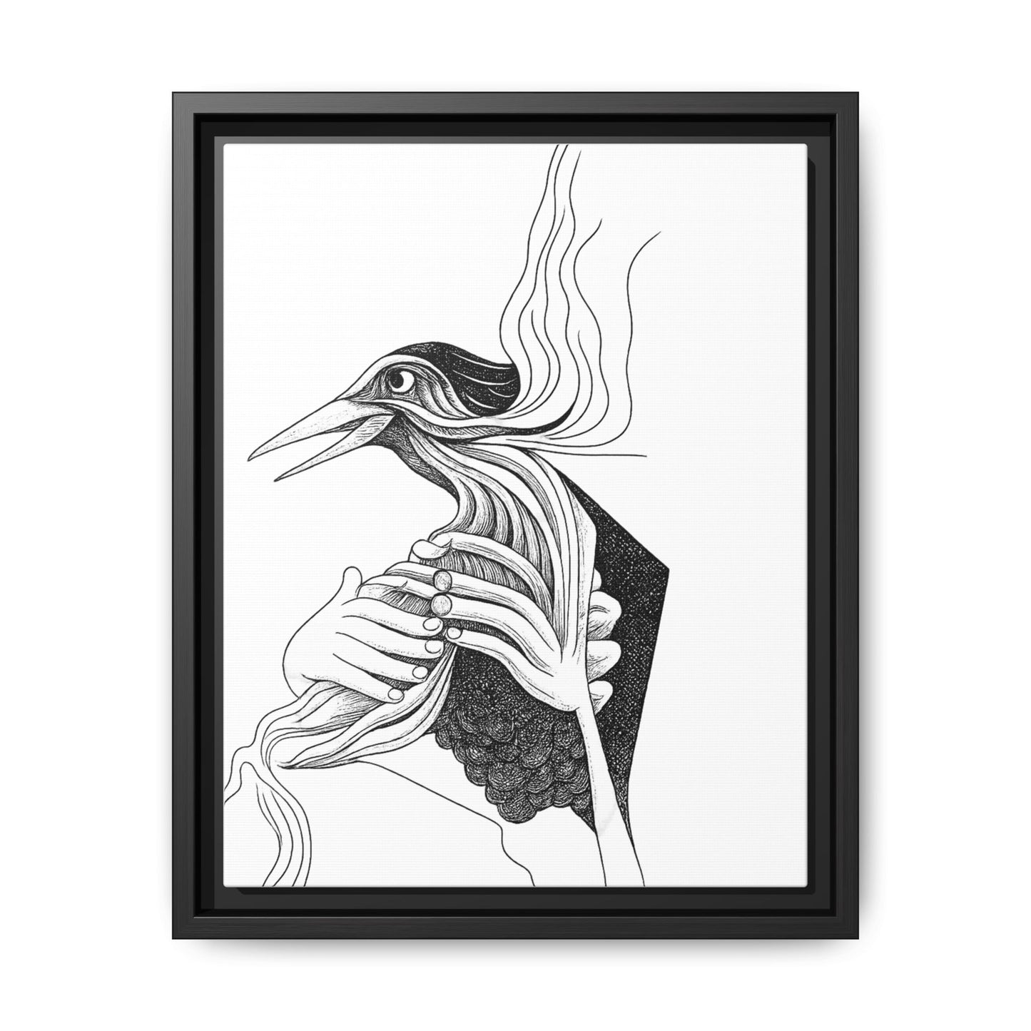 Original 1960s-Era Pen and Ink Print - "Loki's Featherbed"