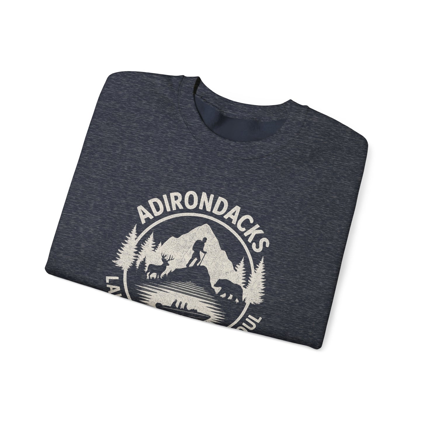 Cozy Adirondack Adventure Sweatshirt - "Lake Life, Mountain Soul"