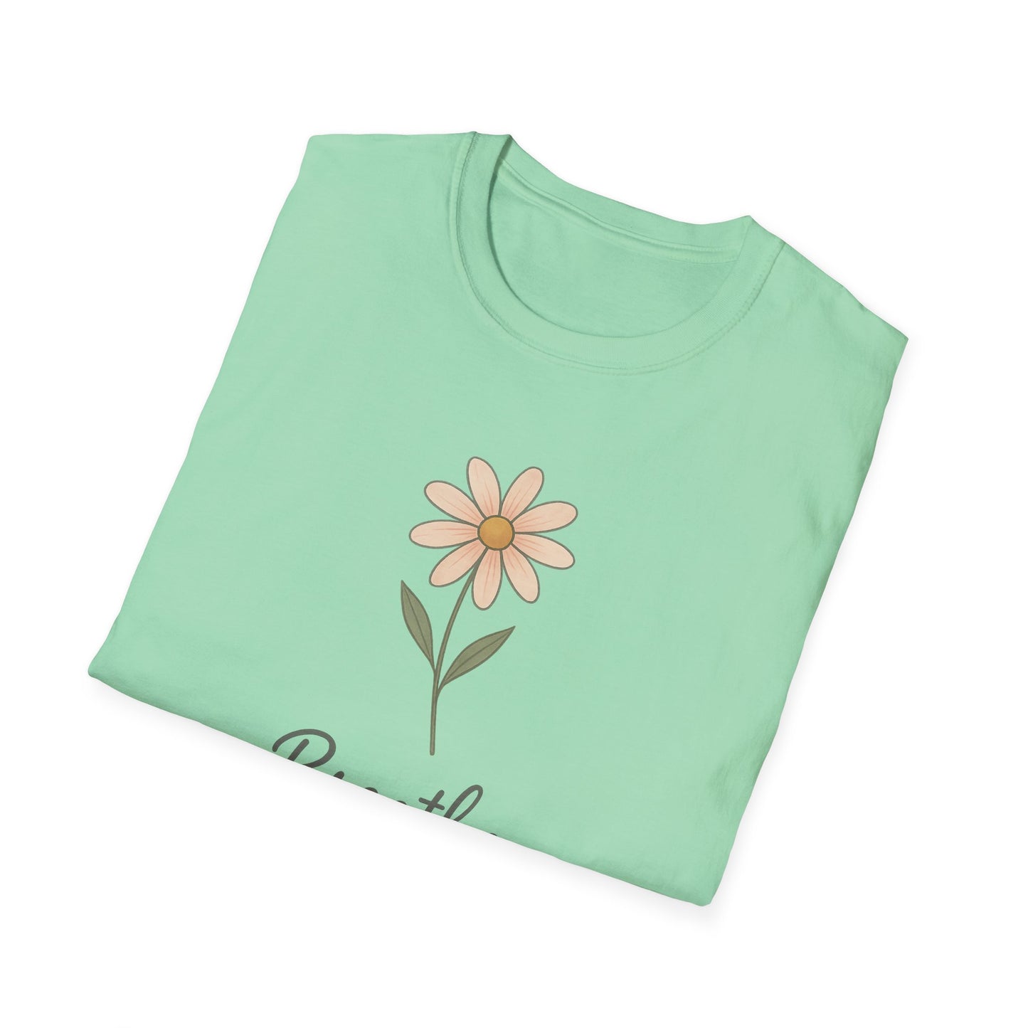 Breathe Floral Relaxed Fit Inspirational Tee-Shirt