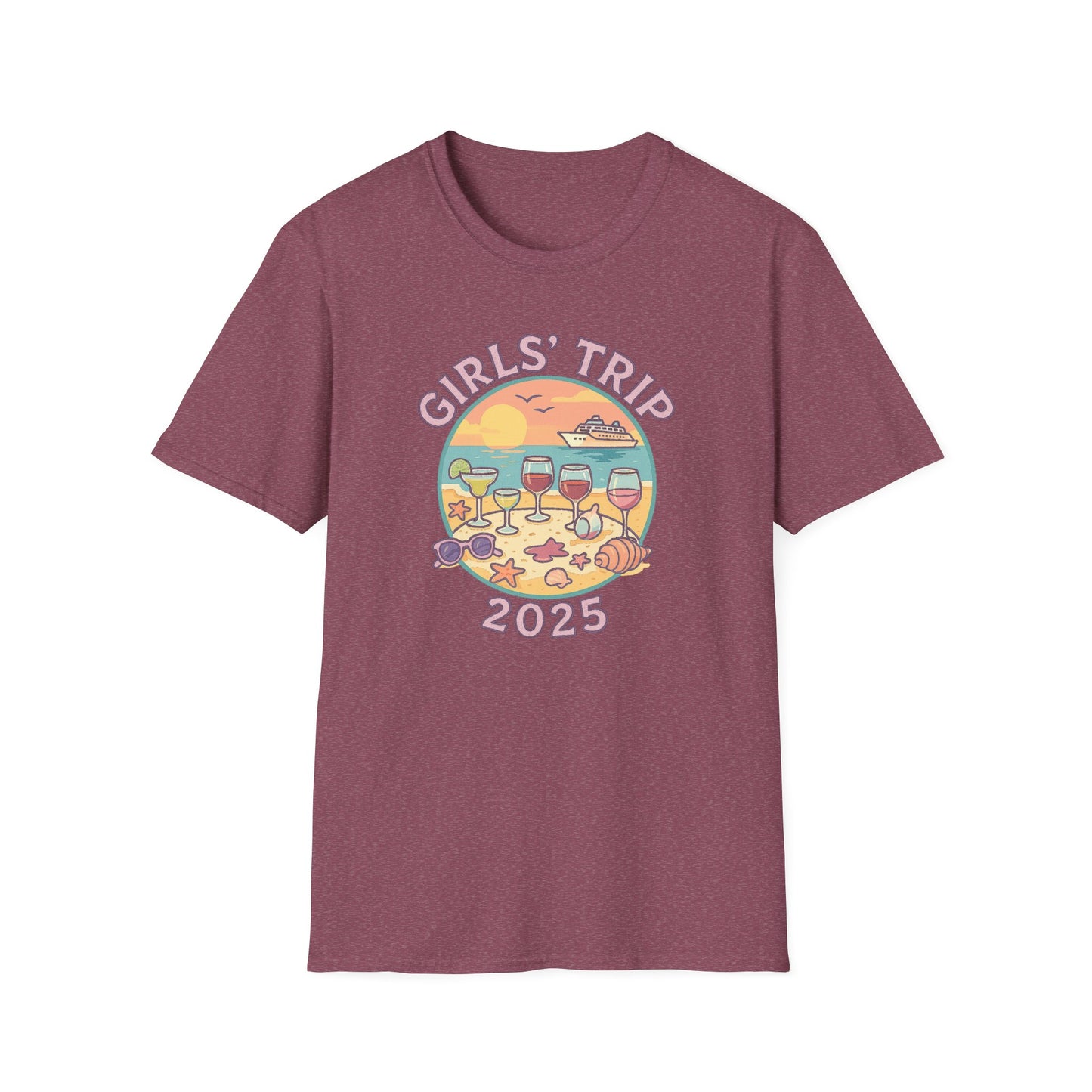 Girls' Trip 2025 Beach Vacation Softstyle Tee-Shirt