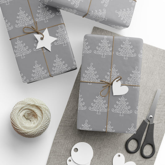 Fanciful Christmas Tree Wrapping Paper