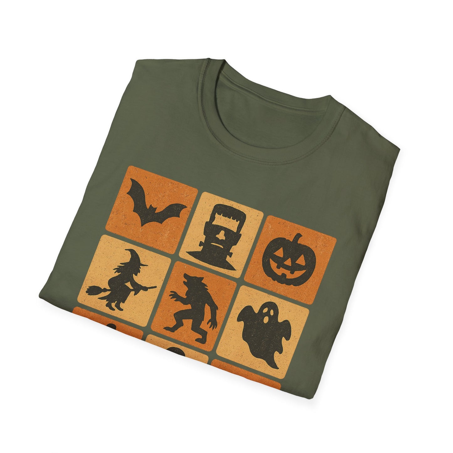 Halloween-Themed Monster Graphic Tee Shirt