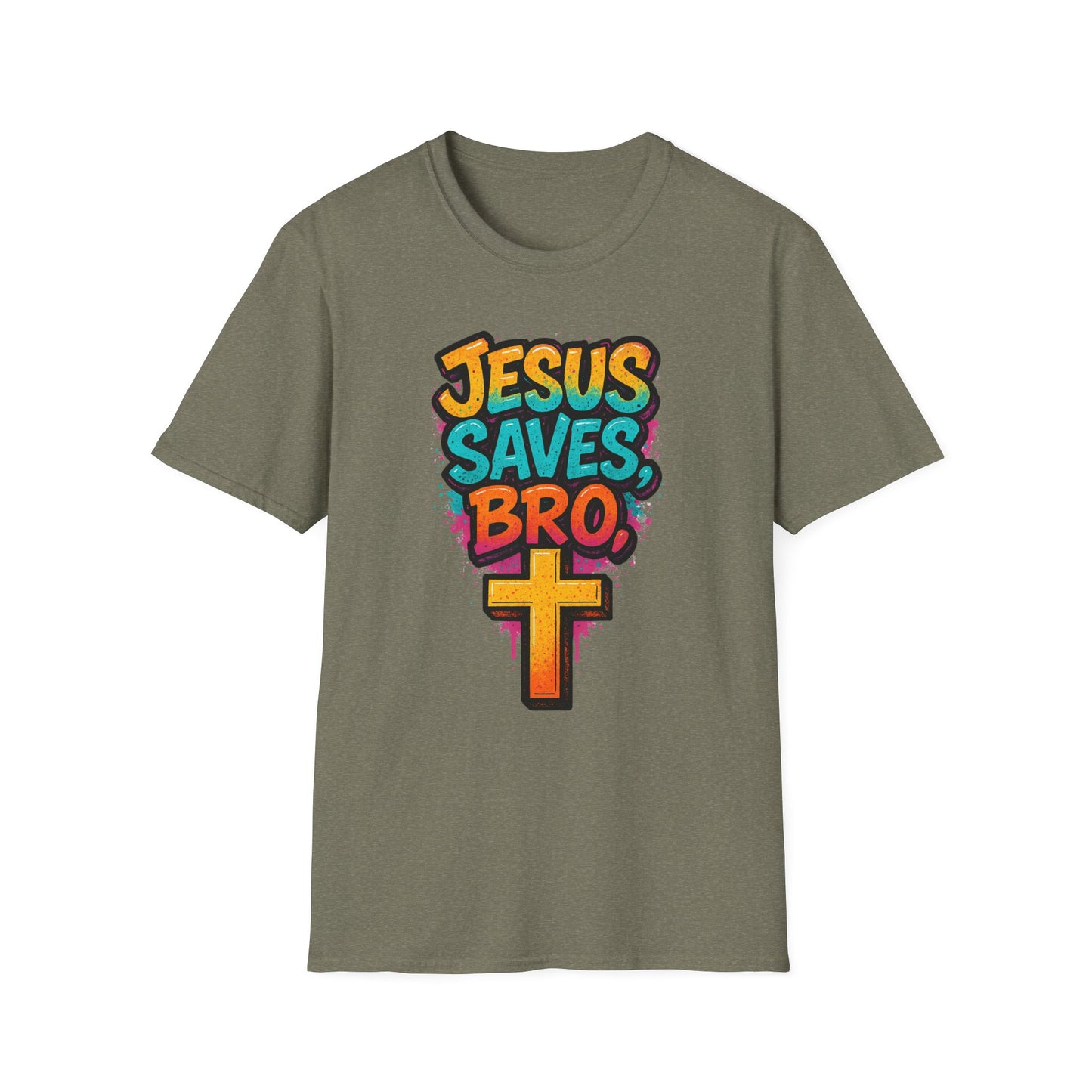 Jesus Saves, Bro Graphic Softstyle Tee-Shirt