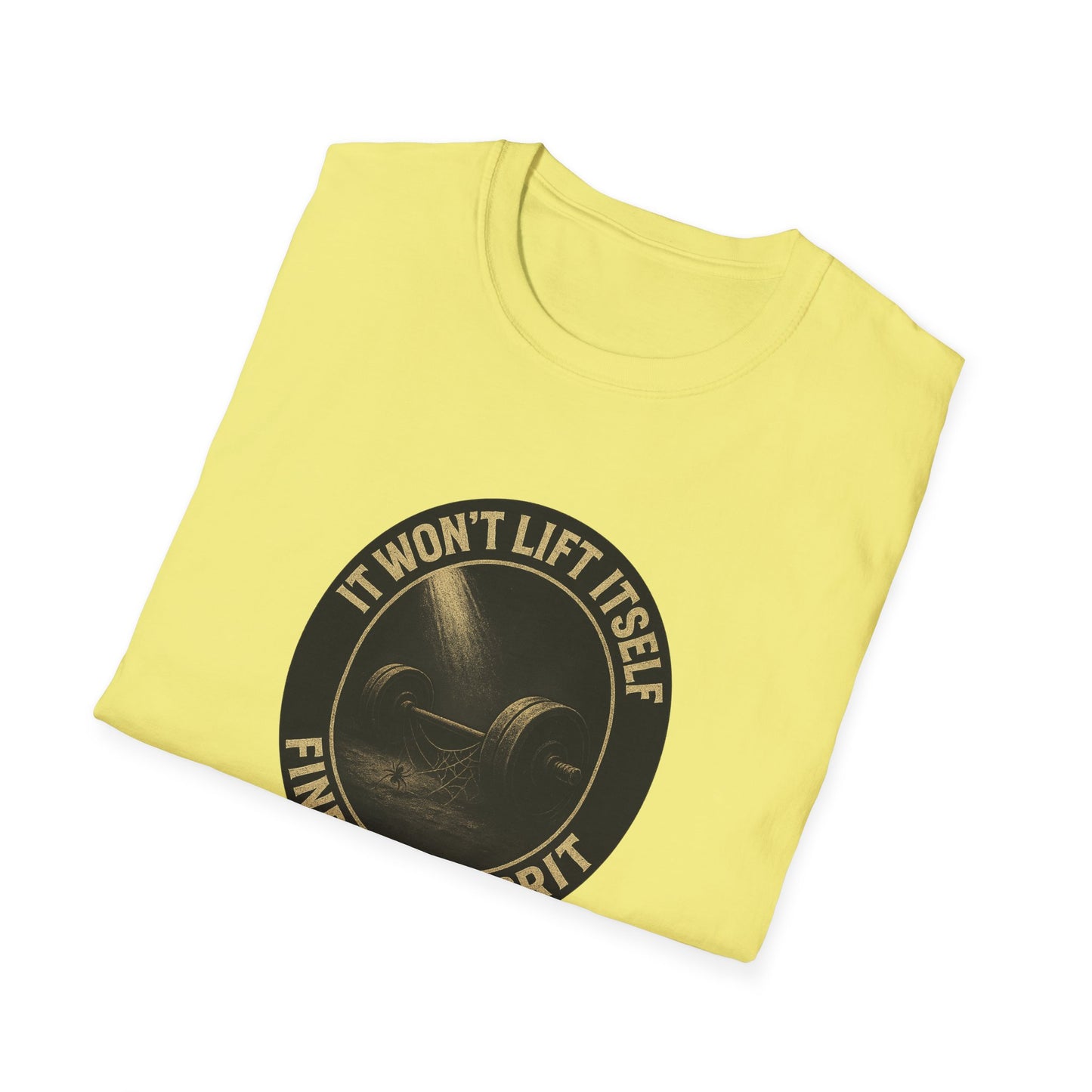 Grit Forge Athletics - Inspirational Fitness T-Shirt - "It Won't Lift Itself, Find Your Grit"