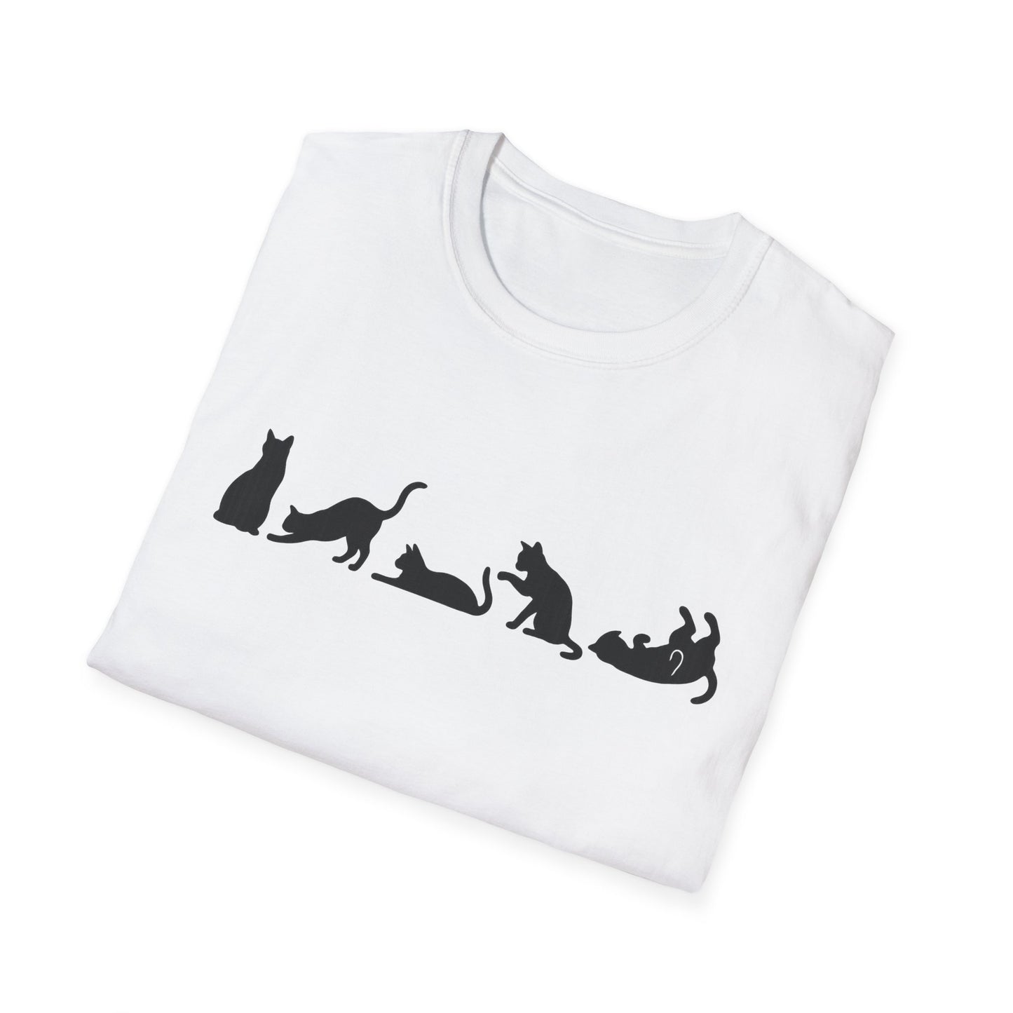 Halloween Cat Lover's Cat Silhouette Softstyle Tee-Shirt