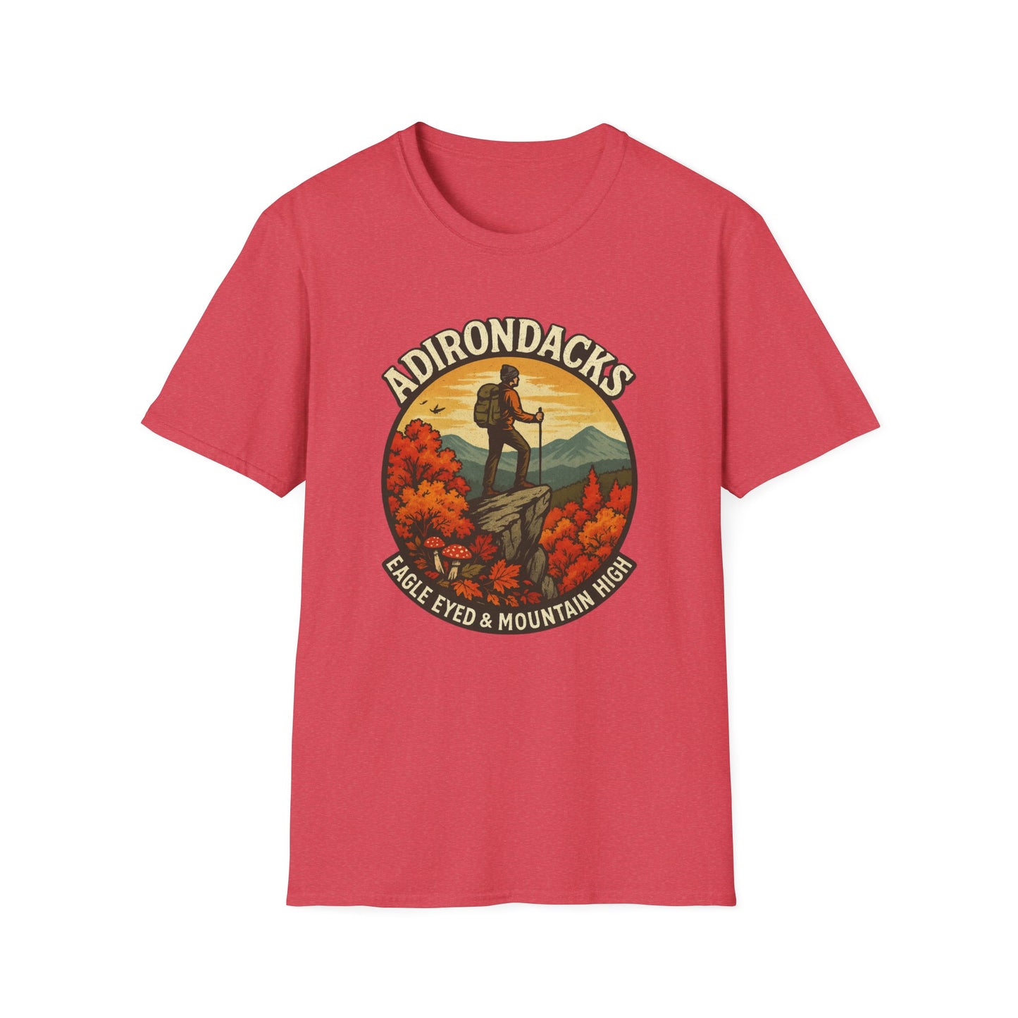 Adirondack Adventure Softstyle Hiking Tee - "Eagle Eyed & Mountain High"