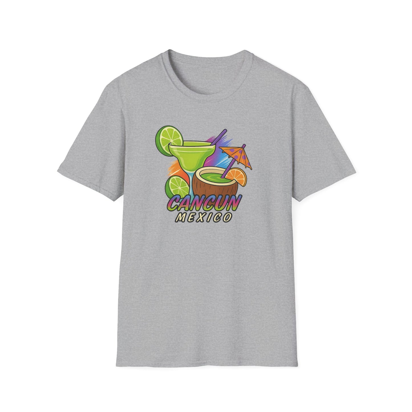 Cancun Beach Time, Cocktails, and Fun Tee-Shirt for Him or Her