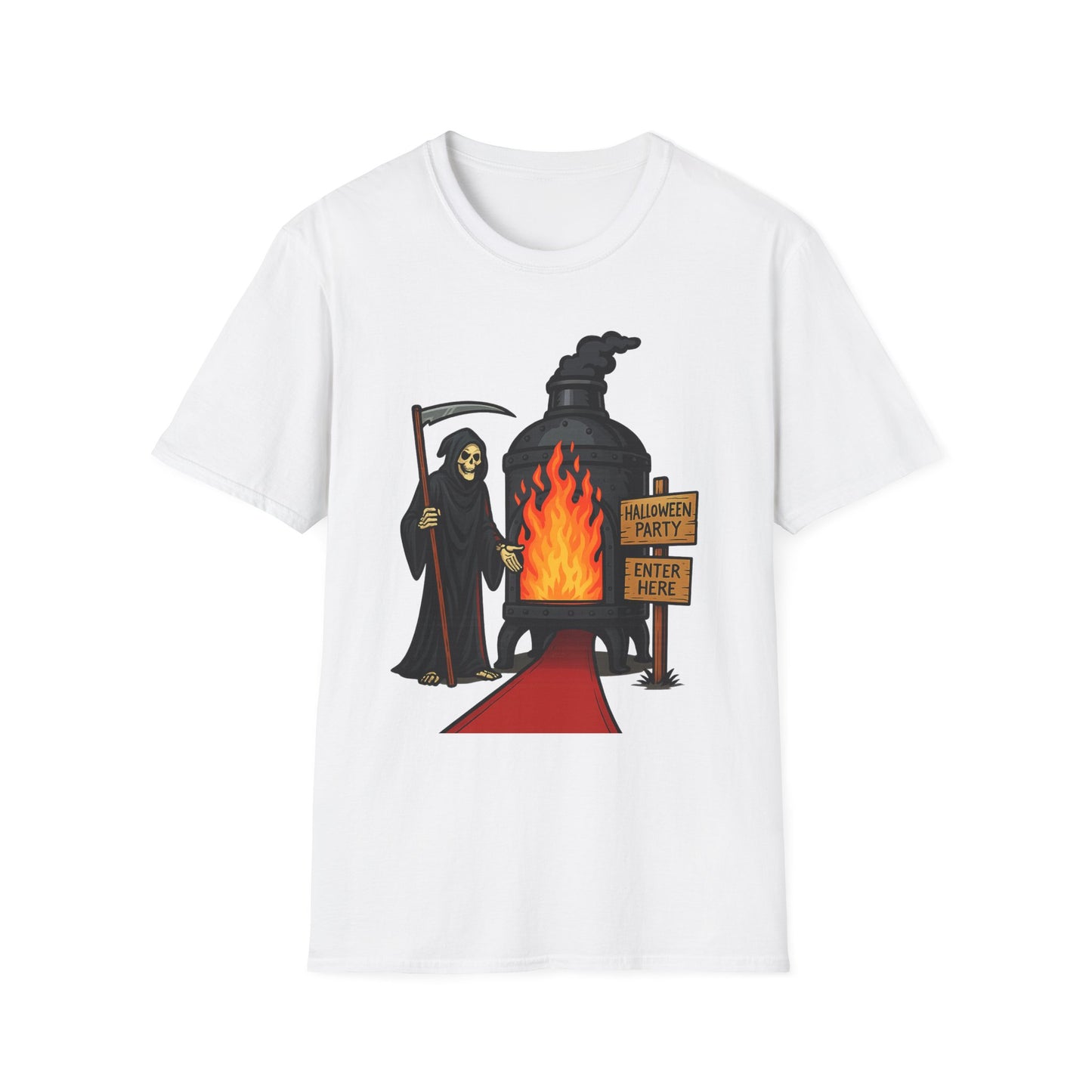 Grim Reaper Halloween Party Comedic Tee-Shirt