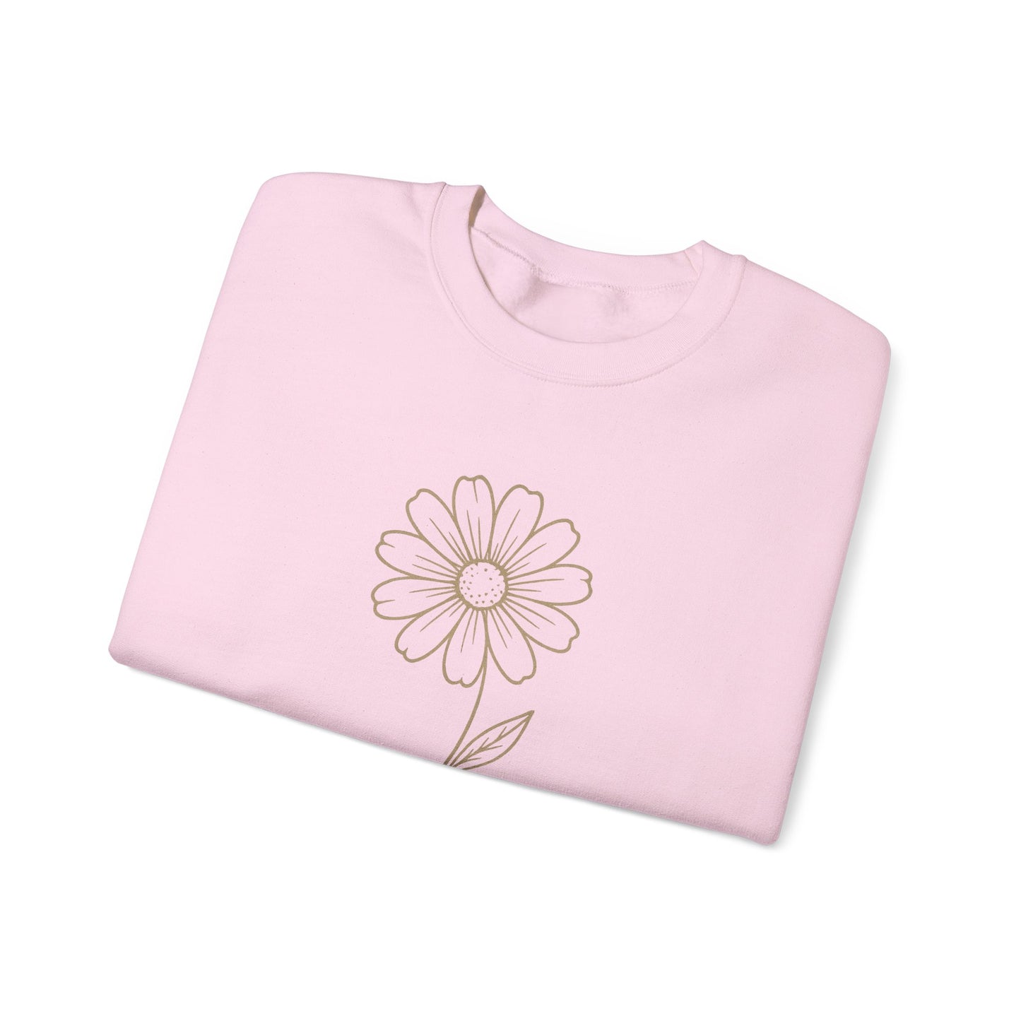 Breathe Floral Relaxed Fit Inspirational Crewneck Sweatshirt