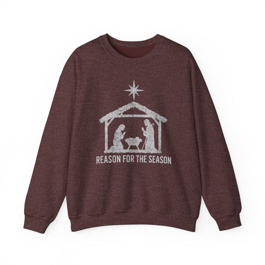 Christmas Nativity 'Reason for the Season' Crewneck Sweatshirt