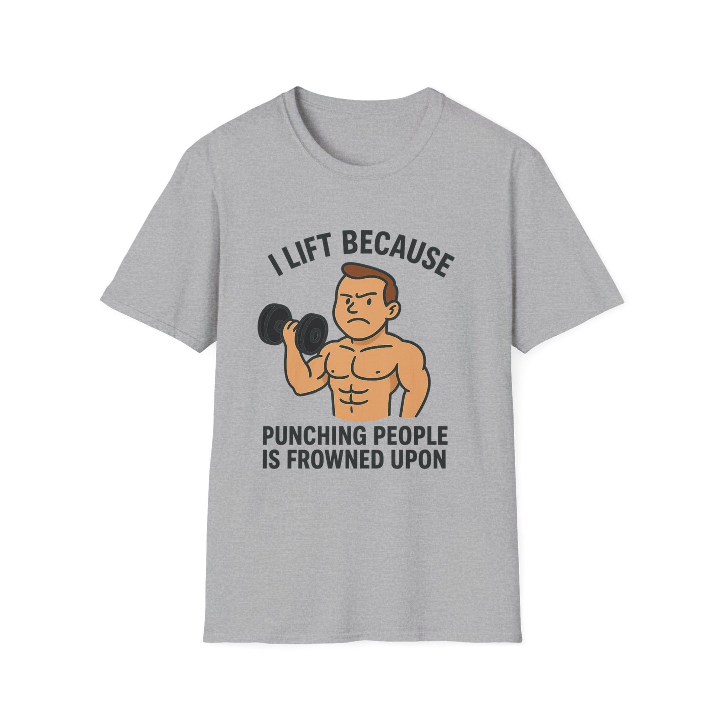 Grit Forge Athletics - "I Lift Because Punching People is Frowned Upon" Weightlifting Tee