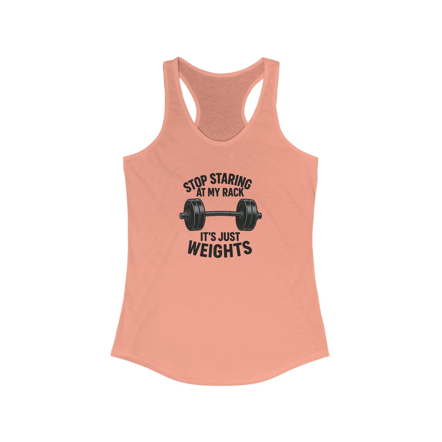 Grit Forge Athletics - "Stop Staring at My Rack" Women's Tank Top for Gym Lovers