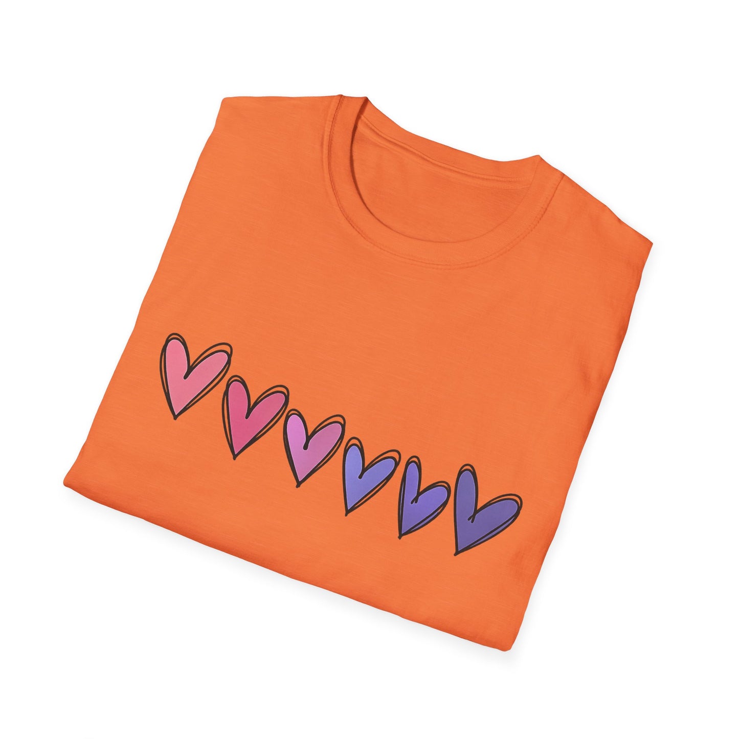 Cute Hearts Graphic Women's Softstyle Tee-Shirt