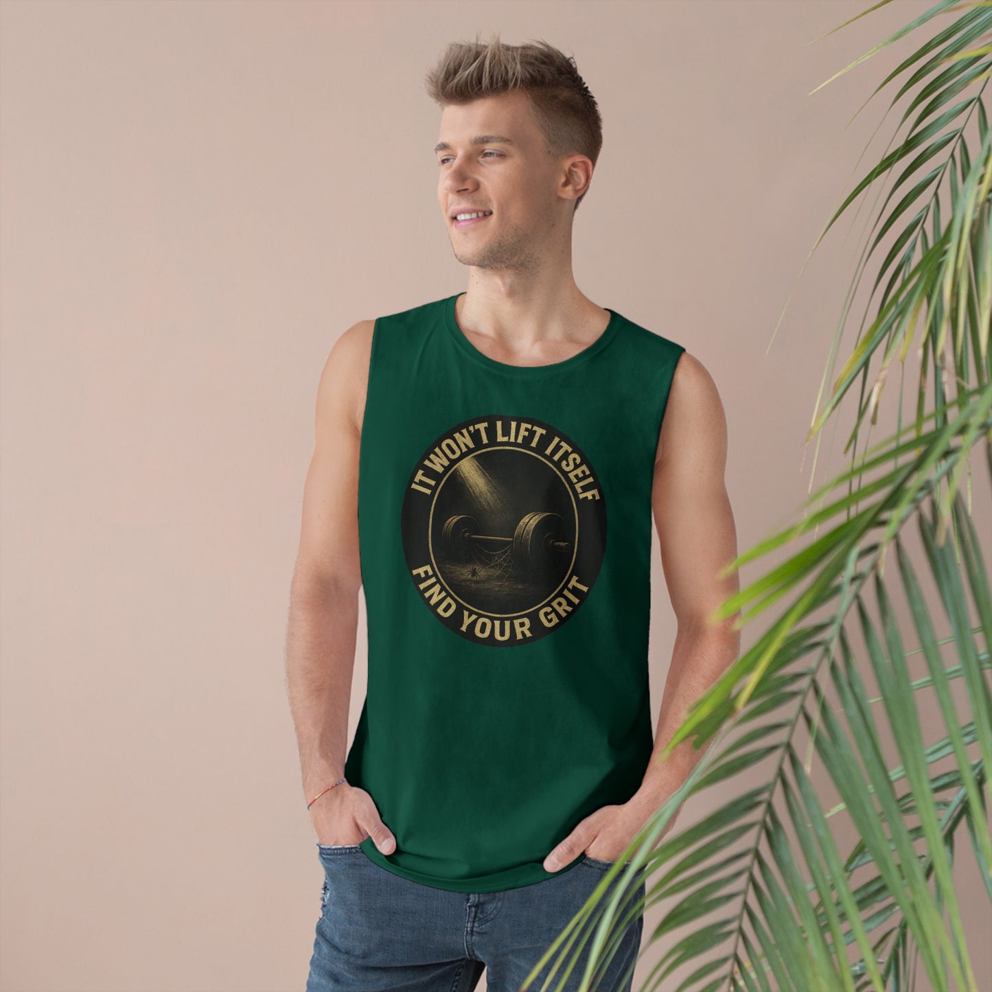 Grit Forge Athletics - "It Won't Lift Itself" Motivational Tank Top
