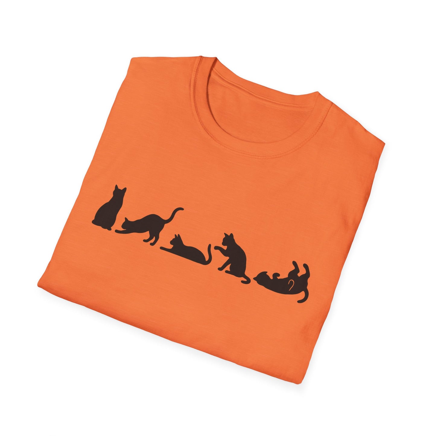 Halloween Cat Lover's Cat Silhouette Softstyle Tee-Shirt