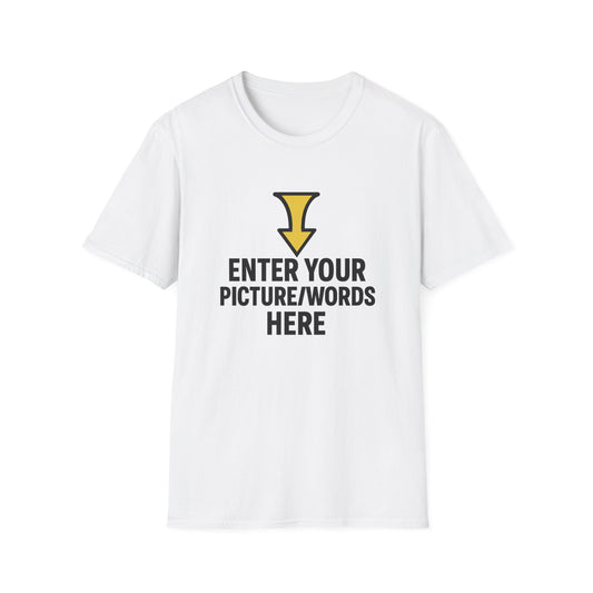 Customizable Unisex Softstyle T-Shirt for Personalized Gifts, Family Events, Birthdays, Creative Merchandise, Fun Apparel
