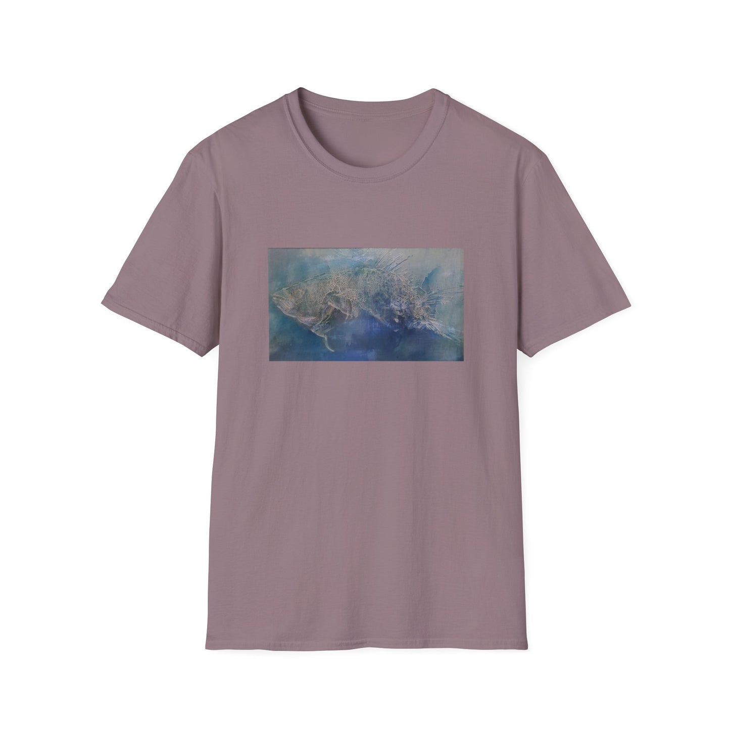 Ocean Impressionistic Fish Authentic Art Tee Shirt - "Nature's Wrath"